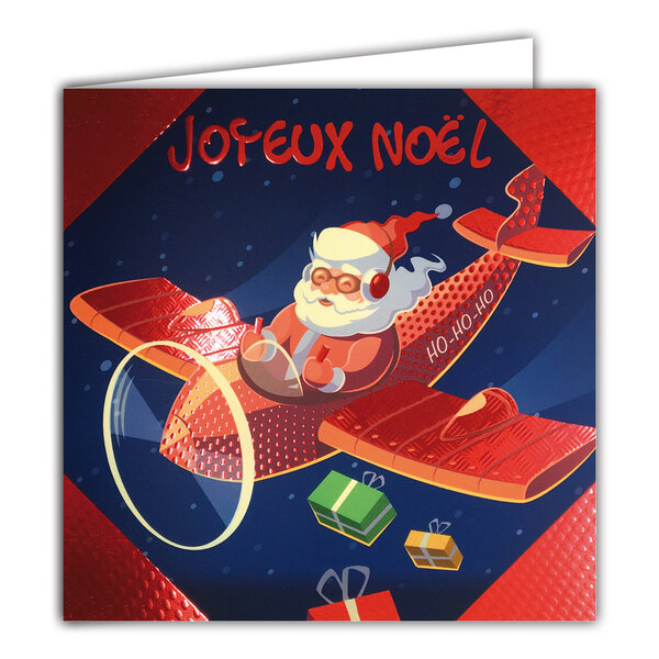 Carte Joyeux Noël avec Enveloppe Blanche 15x15cm