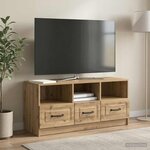 vidaXL Meuble TV 102 x 34 5 x 47 cm Chêne artisanal Bois d'ingénierie