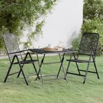 vidaXL Ensemble à manger de jardin 3 Pièces Maille Métal Anthracite