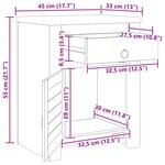 vidaXL Table de coin avec 1 tiroir et 1 porte Bois de récupération