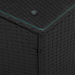 vidaXL Table d'appoint Noir polyrotin