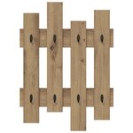 vidaXL Porte-manteau mural chêne artisanal 60 x 3 x 82 cm