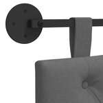 vidaXL Tête de lit suspendue Gris foncé Tissu