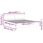 vidaXL Cadre de lit avec tête de lit chêne sonoma 200x200 cm