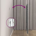 vidaXL Tête de lit murale Gris 156x3x91 5 cm Bois massif de pin