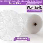 Lot de 20 rouleaux de film grosses bulles d'air largeur 1m x longueur 25m - gamme air'roll strong