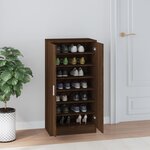 vidaXL Armoire à chaussures Chêne marron 55x35x108cm Bois d'ingénierie