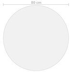 vidaXL Protecteur de table mat Ø 80 cm 2 mm PVC
