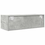 vidaXL Meuble TV gris béton 80x31x25 5 cm bois d'ingénierie