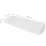 vidaXL Étagères murales avec tiroirs 2 Pièces Blanc 80 cm