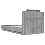 vidaXL Cadre de lit tête de lit sonoma gris 90x190 cm bois ingénierie