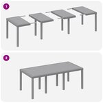 vidaXL Ensemble de salle à manger pour jardin 7 Pièces Gris clair