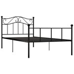 vidaXL Cadre de lit Noir Métal 90 x 200 cm