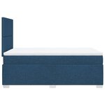 vidaXL Sommier à lattes de lit avec matelas Bleu 120x200 cm Tissu