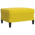 vidaXL Ensemble de canapés 4 Pièces avec coussins Jaune Velours