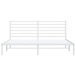 vidaXL Cadre de lit métal sans matelas et tête de lit blanc 183x213 cm