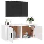 vidaXL Meuble TV mural Blanc 100x34 5x40 cm