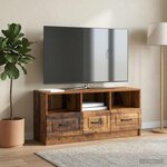 vidaXL Meuble TV Bois ancien 102 x 34 5 x 47 cm Bois d'ingénierie