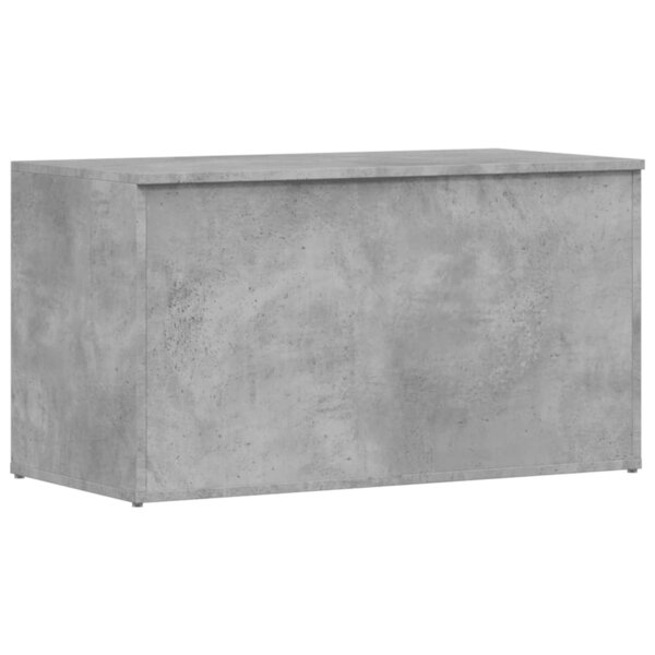 vidaXL Coffre de rangement Gris béton 84x42x46 cm Bois d'ingénierie