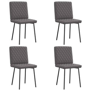 vidaXL Chaises à manger lot de 4 gris similicuir