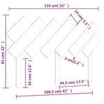 vidaXL Tête de lit Marron miel 132x3x81 cm Bois massif de pin