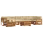 vidaXL Ensemble de canapés d'extérieur 8 pc Naturel et Beige