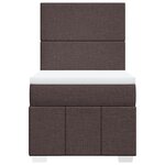vidaXL Sommier à lattes de lit avec matelas Marron foncé 90x190 cm