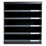 Module De Classement Modulo Ecoblack 5 Tiroirs Ouverts - Gris Foncé - Exacompta