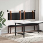 vidaXL Tête de lit suspendue Noir PU antique