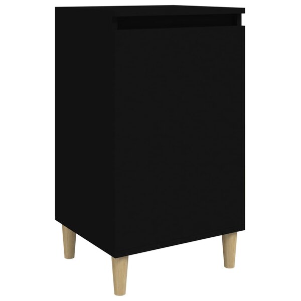 vidaXL Table de chevet noir 40x35x70 cm bois d’ingénierie