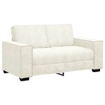 vidaXL Canapé à 2 places Crème 120 cm Velours