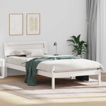 vidaXL Cadre de lit Blanc 80 x 200 cm Bois massif en pin