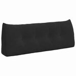 vidaXL Coussin de Dos Noir 120 x 24 x 50 cm Velours
