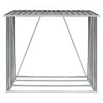 vidaXL Abri de stockage de bois Acier galvanisé 163x83x154 cm Gris
