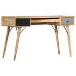 vidaXL Bureau avec tiroirs 130x50x80 cm Bois solide de manguier