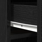 vidaXL Armoire haute en chêne noir - 40x41x135 cm  fabriquée en bois d'ingénierie