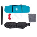 vidaXL Tente de camping cabine 4 personnes bleu libération rapide