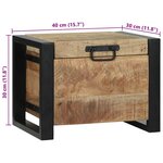 vidaXL Coffres de rangement 40 x 30 x 30 cm Bois de manguier massif