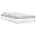 vidaXL Cadre de lit sans matelas blanc brillant 90x190 cm
