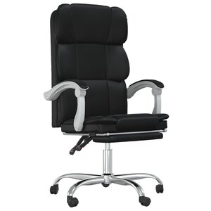 Chaise fauteuil siège pivotante de inclinable de bureau informatique étude similicuir noir 02_0024268