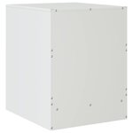 vidaXL Tables de chevet 2 Pièces blanc 34 5x39x44 cm acier