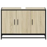 vidaXL Meuble de salle de bain avec lavabo Chêne Sonoma 90 x 33 x 60 cm Bois d'ingénierie