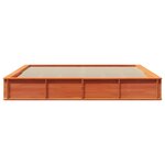 vidaXL Lit avec rangement relevable  marron ciré  180 x 200 cm  en bois de pin massif