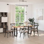 vidaXL Pieds de table console en U  2 pièces  noir  28 x (72-73) cm  acier