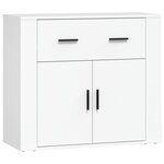 vidaXL Buffets 3 Pièces Blanc Bois d'ingénierie