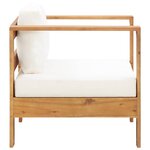 vidaXL Chaise de jardin avec coussin Crème Bois d'acacia solide