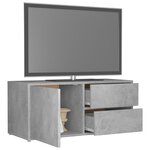 vidaXL Meuble TV Gris béton 80x34x36 cm Bois d'ingénierie