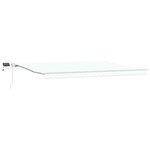 vidaXL Auvent Rétractable Blanc 500 × 300 cm Tissu et acier