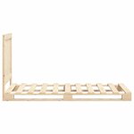 vidaXL Cadre de lit sans matelas avec tête de lit 90x200cm bois massif