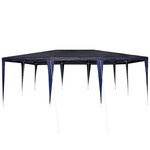 vidaXL Tente de fête Bleu  Blanc 600 x 400 x 266 cm Polyester  Acier